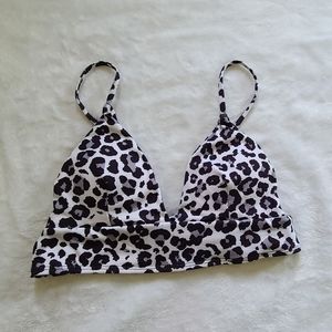Cheetah Print Bikini Top